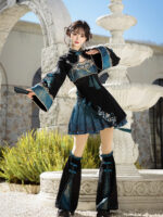 【Blue Mist】 Uncharted Stars Original Hanfu Women’s Chinese Style Hanfu Element New Chinese Style Dress Set Spring/Summer – Frog Buttons, Tassels, Embroidery