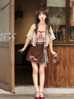 【Little Apple】 Uncharted Stars Original Hanfu Women’s Chinese Style Hanfu Element New Chinese Style Camisole Skirt Set Spring/Summer – Laces, Tassels, Print - Image 7