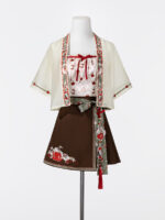 【Little Apple】 Uncharted Stars Original Hanfu Women’s Chinese Style Hanfu Element New Chinese Style Camisole Skirt Set Spring/Summer – Laces, Tassels, Print - Image 8