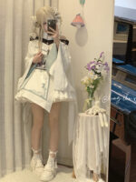 【Dragon’s Breath Valley】 Uncharted Stars Original Chinese Style Lolita Gothic Lolita OP Dress Set Spring/Summer – Print, Butterfly Embroidery, Tassels - Image 6