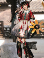 【Spirit Fox  Exorcist】 Uncharted Stars Original Fox Hanfu Women’s Chinese Style Hanfu Element New Chinese Style Dress Set Spring/Summer – Tassel Frog Buttons, Bead Ornaments