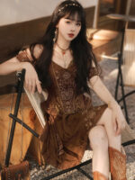 【Floating Sand Abyss】 Uncharted Stars Original Hanfu Women’s Chinese Style Hanfu Element New Chinese Style Camisole Skirt Set Spring/Summer – Embroidery, Tassels, Laces - Image 2