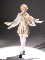 【Fairy Tale Book】 Uncharted Stars Original Chinese Style Prince Ouji Lolita Top Shorts Set Spring/Summer – 3D Wings, Bow - Image 3