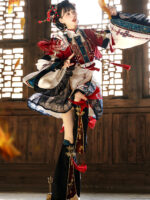 【Spirit Fox  Exorcist】 Uncharted Stars Original Fox Hanfu Women’s Chinese Style Hanfu Element New Chinese Style Dress Set Spring/Summer – Tassel Frog Buttons, Bead Ornaments - Image 3