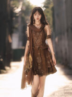 【Floating Sand Abyss】 Uncharted Stars Original Hanfu Women’s Chinese Style Hanfu Element New Chinese Style Camisole Skirt Set Spring/Summer – Embroidery, Tassels, Laces - Image 3
