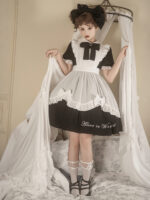 【Wonderland Alice】 Uncharted Stars Original OP Lolita Sweet Lolita Dress Summer Short Sleeve – Lace, Suspenders, Bow - Image 4