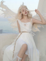 【Sacred Light】 Uncharted Stars Original Lolita Classical Style – Floating Sleeves, Chiffon - Image 4