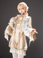 【Fairy Tale Book】 Uncharted Stars Original Chinese Style Prince Ouji Lolita Top Shorts Set Spring/Summer – 3D Wings, Bow - Image 5