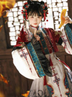 【Spirit Fox  Exorcist】 Uncharted Stars Original Fox Hanfu Women’s Chinese Style Hanfu Element New Chinese Style Dress Set Spring/Summer – Tassel Frog Buttons, Bead Ornaments - Image 5