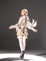 【Fairy Tale Book】 Uncharted Stars Original Chinese Style Prince Ouji Lolita Top Shorts Set Spring/Summer – 3D Wings, Bow - Image 6