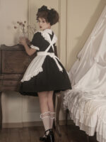 【Wonderland Alice】 Uncharted Stars Original OP Lolita Sweet Lolita Dress Summer Short Sleeve – Lace, Suspenders, Bow - Image 6