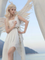 【Sacred Light】 Uncharted Stars Original Lolita Classical Style – Floating Sleeves, Chiffon - Image 6