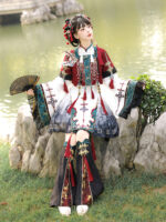 【Spirit Fox  Exorcist】 Uncharted Stars Original Fox Hanfu Women’s Chinese Style Hanfu Element New Chinese Style Dress Set Spring/Summer – Tassel Frog Buttons, Bead Ornaments - Image 7