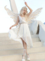 【Sacred Light】 Uncharted Stars Original Lolita Classical Style – Floating Sleeves, Chiffon - Image 7