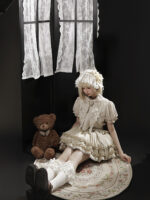 【Antique Bud 】 Uncharted Stars Original Retro Pastoral JSK Classical Doll Sense Lolita Set Spring/Summer – Puff Sleeves, Ruffled Trim, Lace