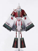 【Spirit Fox  Exorcist】 Uncharted Stars Original Fox Hanfu Women’s Chinese Style Hanfu Element New Chinese Style Dress Set Spring/Summer – Tassel Frog Buttons, Bead Ornaments - Image 8