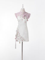 【Spring Strawberry】 Uncharted Stars Original Spring Strawberry Modified Hanfu Women’s Lolita New Chinese Style Guofeng Qipao Hanfu Element Daily Set – Stand Collar, Frog Buttons, Sweet Color Palette - Image 8