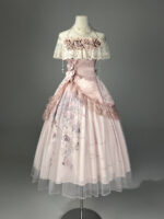 【Rose Poetry】 Uncharted Stars Original Lolita Elegant Skirt Dress Set Spring/Summer – Lace Patchwork, Bow - Image 8